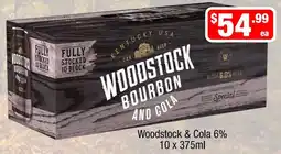 Liquor Stax Woodstock bourbon and cola offer