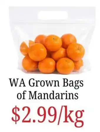 WA Grown Bags of Mandarins