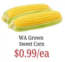 Farmer Jack's WA Grown Sweet Corn offer