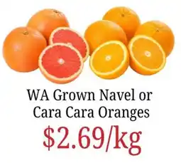 Farmer Jack's WA Grown Navel or Cara Cara Oranges offer