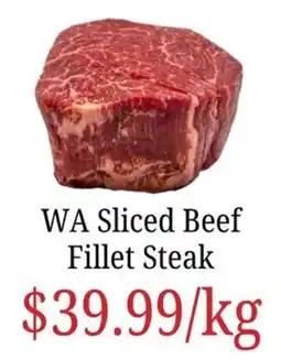 Farmer Jack's WA Sliced Beef Fillet Steak offer