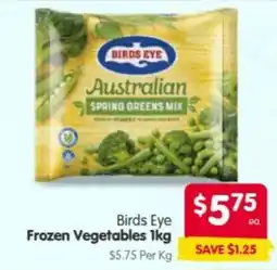 Spar Birds Eye Australian Spring Greens Mix offer
