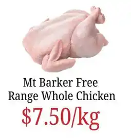 Farmer Jack's Mt Barker Free Range Whole Chicken offer