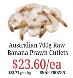Farmer Jack's Australian Raw Banana Prawn Cutlets offer