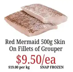 Farmer Jack's Red Mermaid Skin On Fillets of Grouper offer