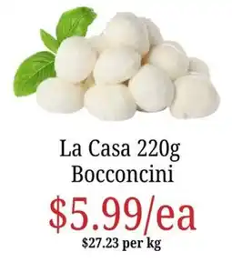 Farmer Jack's La Casa Bocconcini offer