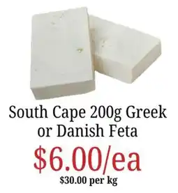 Farmer Jack's South Cape Greek or Danish Feta offer