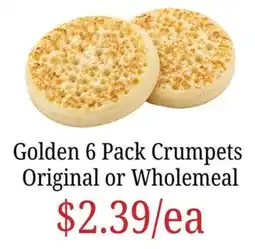 Farmer Jack's Golden Crumpets offer