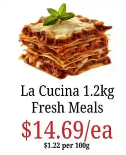 Farmer Jack's La Cucina Fresh Meals offer