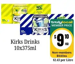 Farmer Jack's Kirks Drinks offer