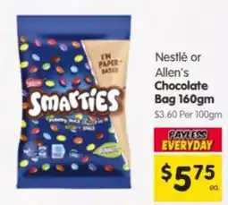 Spar Nestlé or Allen's Chocolate Bag offer