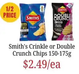 Farmer Jack's Smith's Crinkle or Double Crunch Chips offer