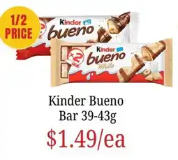Farmer Jack's Kinder Bueno Bar offer