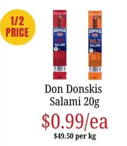 Farmer Jack's Don Donskis Salami offer