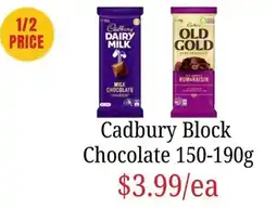 Farmer Jack's Cadbury Block Chocolate offer