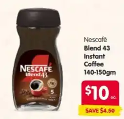 Spar Nescafe Blend 43 Instant Coffee offer
