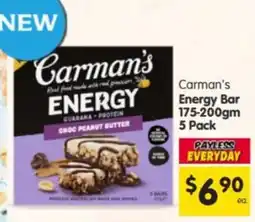 Spar Carman's Energy Bar offer