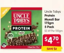 Spar Uncle Tobys Protein Muesli Bar offer