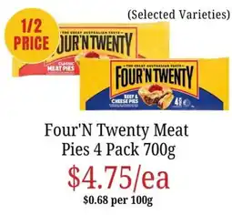 Farmer Jack's Four'n Twenty Meat Pies offer