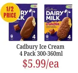 Farmer Jack's Cadbury Ice Cream offer