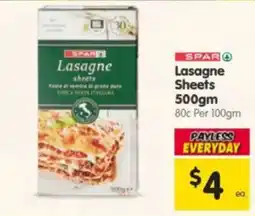 Spar SPAR Lasagne Sheets offer