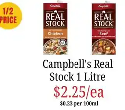 Farmer Jack's Campbell's Real Stock 1 Litre offer