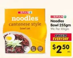 Spar SPAR noodles cantonese style bowl set offer
