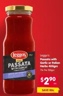 Spar Leggo's Passata with Garlic offer