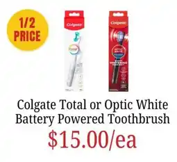 Farmer Jack's Colgate Battery Powered Toothbrush offer