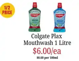 Farmer Jack's Colgate Plax Mouthwash offer