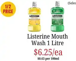 Farmer Jack's Listerine Mouth Wash offer