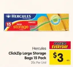 Spar Hercules ClickZip Large Storage Bags offer