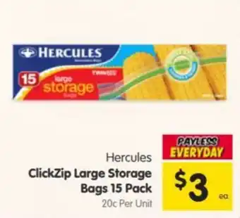 Spar Hercules ClickZip Large Storage Bags offer