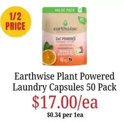 Farmer Jack's Earthwise Plant Powered Laundry Capsules offer