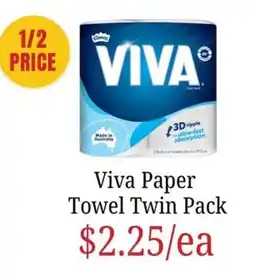 Farmer Jack's Viva Paper Towel Twin Pack offer