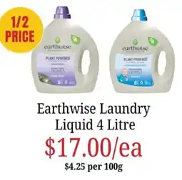 Farmer Jack's Earthwise Laundry Liquid offer