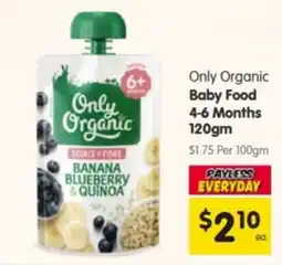 Spar Only Organic Baby Food offer