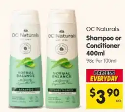 Spar OC Naturals Shampoo or Conditioner offer