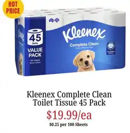 Farmer Jack's Kleenex Complete Clean Toilet Tissue offer
