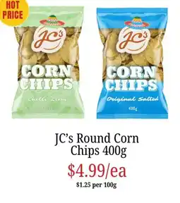 Farmer Jack's JC's Round Corn Chips offer