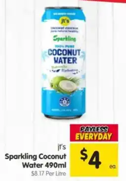 Spar jt's Sparkling Coconut Water offer