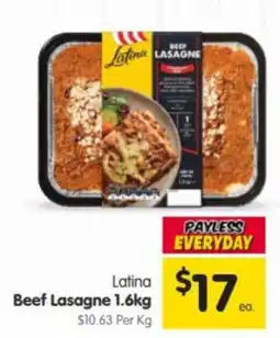 Spar Latina Beef Lasagne offer