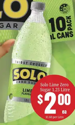 Farmer Jack's Solo Lime Zero Sugar offer