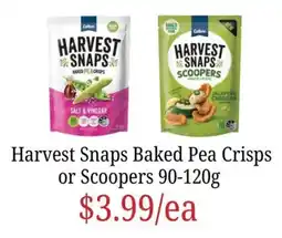 Farmer Jack's Harvest Snaps Baked Pea Crisps Scoopers offer