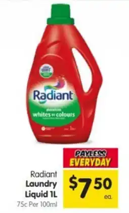 Spar Radiant Laundry Liquid offer