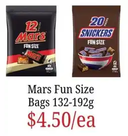 Farmer Jack's Mars Fun Size Bags offer