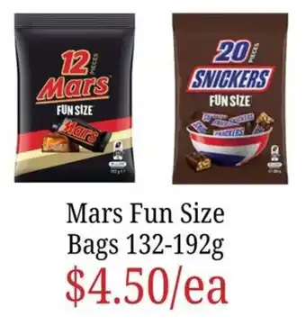 Mars Fun Size Bags