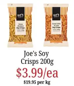 Farmer Jack's Joe's Soy Crisps offer