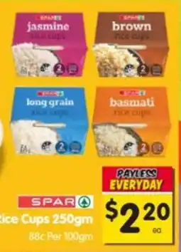 Spar Spar rice cups offer