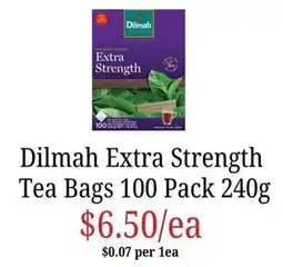 Farmer Jack's Dilmah Extra Strength Tea Bags offer
